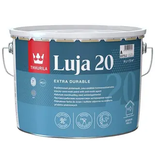 Tikkurila Luja 20 / Тиккурила Луя 20 полуматовая, влагостойкая краска 9 л