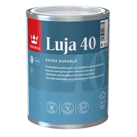 Tikkurila Luja 40 / Тиккурила Луя 40 полуглянцевая краска влагостойкая 0,9 л