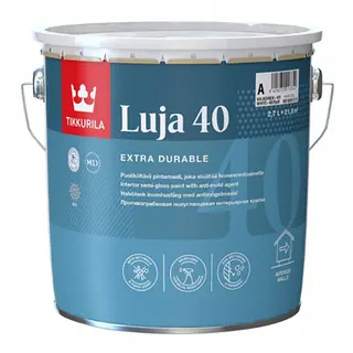 Tikkurila Luja 40 / Тиккурила Луя 40 полуглянцевая краска влагостойкая 2,7 л