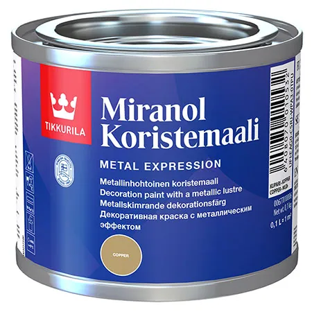 Tikkurila Miranol Koristemaali / Тиккурила Миранол декоративная краска металлик 0,1 л