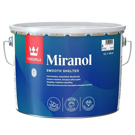 Tikkurila Miranol / Тиккурила Миранол эмаль алкидная универсальная 9 л