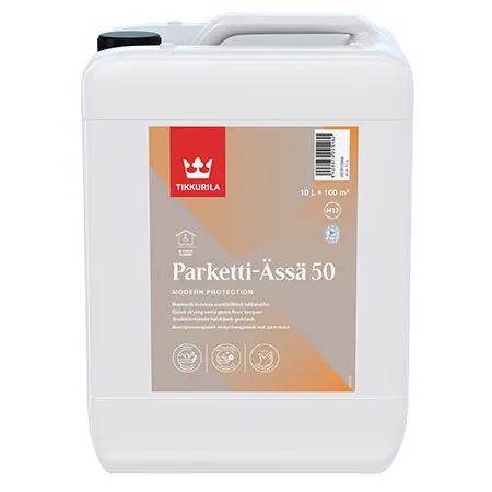 Tikkurila Parketti Assa 50 / Тиккурила Паркетти Ясся лак для пола полуглянцевый 5 л
