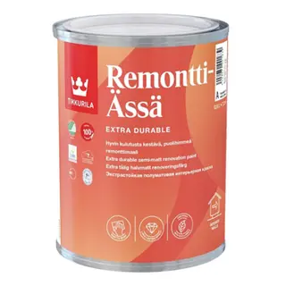 Tikkurila Remontti Assa / Тиккурила Ремонтти Ясся полуматовая краска для стен и потолков 0,9 л