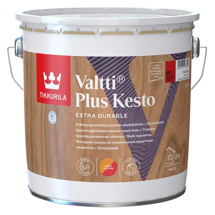 Tikkurila Valtti Plus Kesto / Тиккурила Валтти Плюс Кесто водоразбавляемая фасадная лазурь 0,9 л