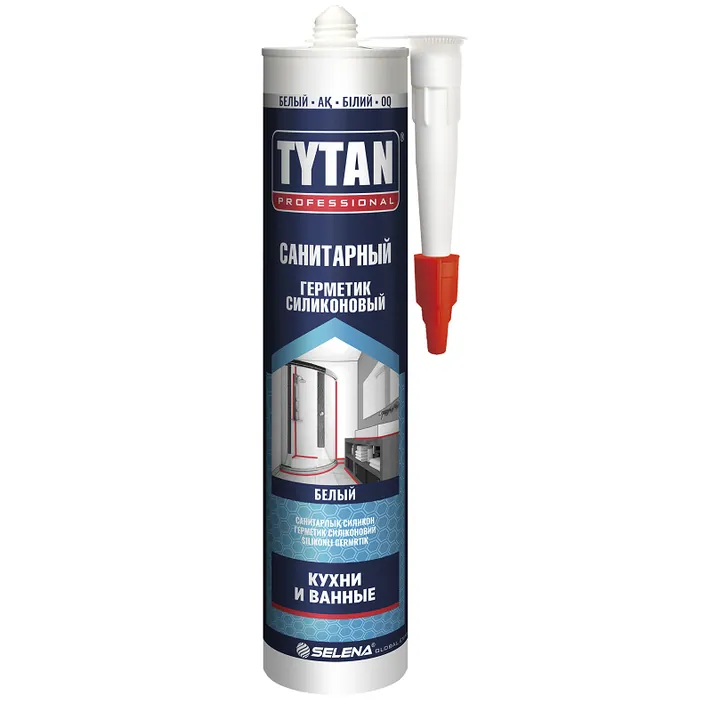 Tytan Professional / Титан герметик силиконовый санитарный для влажных помещений 0,28 л