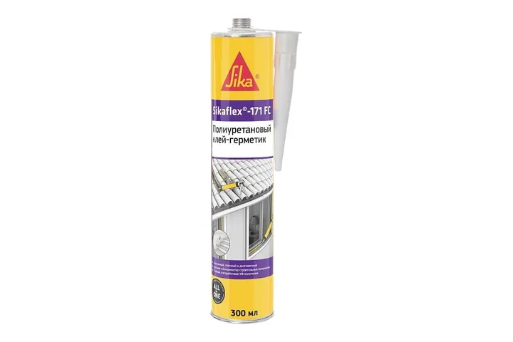Универсальный эластичный ПУ герметик Sika Flex-171 FC для применения внутри и снаружи, коричневый, КРТ300 752521
