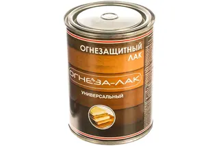 Универсальный огнезащитный лак ОГНЕЗА-ЛАК глянцевый, бесцветный, ведро 1 л 0.8 кг