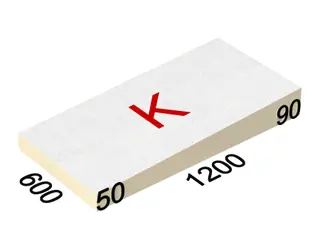 Утеплитель LOGICPIR Slope СХ/СХ 3,4 %, элемент K, 1200х600х50-90 мм