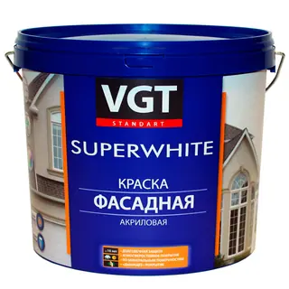 VGT SUPERWHITE / ВГТ ВД-АК-1180 краска акриловая фасадная 2,5 кг