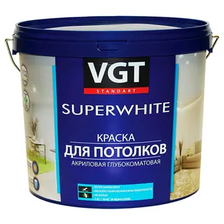VGT SUPERWHITE / ВГТ ВД-АК-2180 краска для потолка 1,5 кг