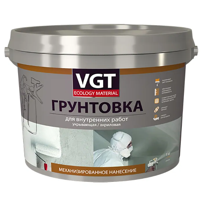 VGT ВД-АК-0301 ГРУНТОВКА УКРЫВАЮЩАЯ для внутренних работ для механиз нанесения