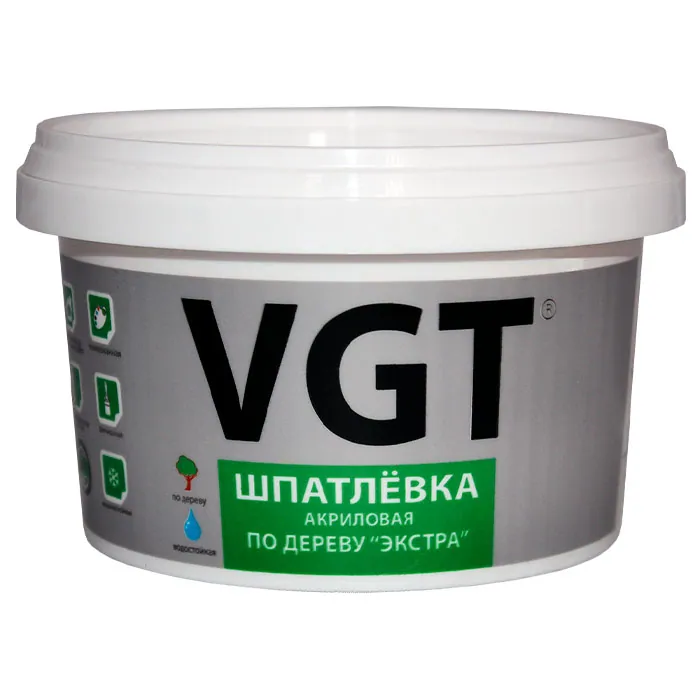 VGT / ВГТ ЭКСТРА шпаклевка акриловая по дереву, универсальная 0,3 кг