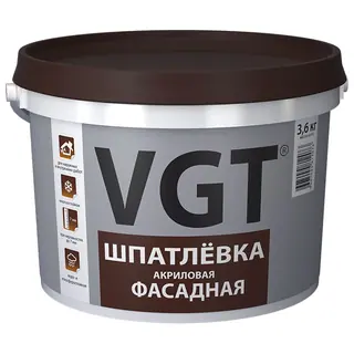 VGT / ВГТ ФАСАДНАЯ шпатлевка, акриловая 3,6 кг
