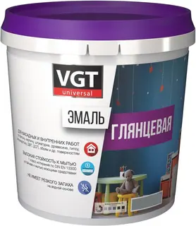 VGT / ВГТ ВД-АК-1179 ЭМАЛЬ АКРИЛОВАЯ ГЛЯНЦЕВАЯ универсальная 0,5 кг