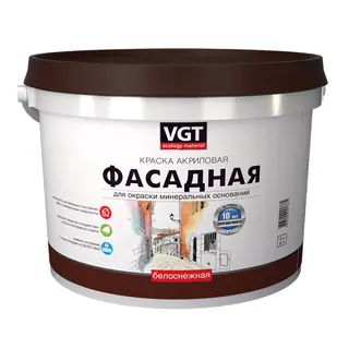 VGT / ВГТ ВД-АК-1180 БЕЛОСНЕЖНАЯ ФАСАДНАЯ краска акриловая, долговечная 25 кг