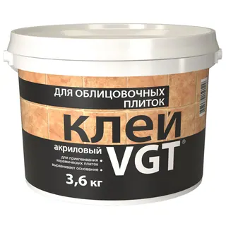 VGT / ВГТ водостойкий клей для облицовочных плиток 3,6 л