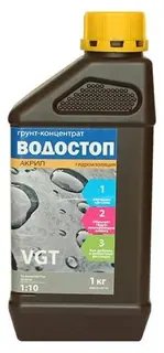 VGT / ВГТ ВОДОСТОП АКРИЛ грунт концентрат влагоизолятор 1 кг