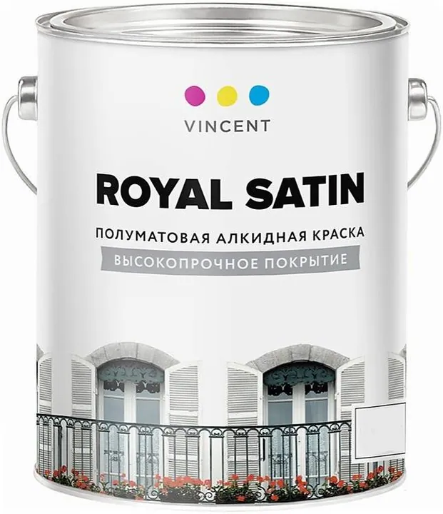 Vincent Royal Satin / Винсент Роял Сатин алкидная краска универсальная 8,1 л