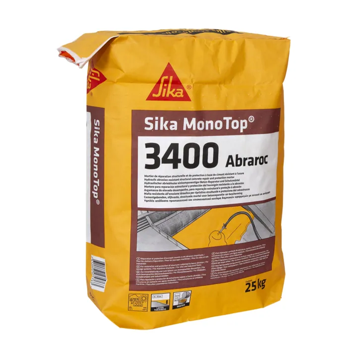 Высокопрочный ремонтный раствор стойкий к абразивному износу Sika MonoTop®-3400 Abraroc