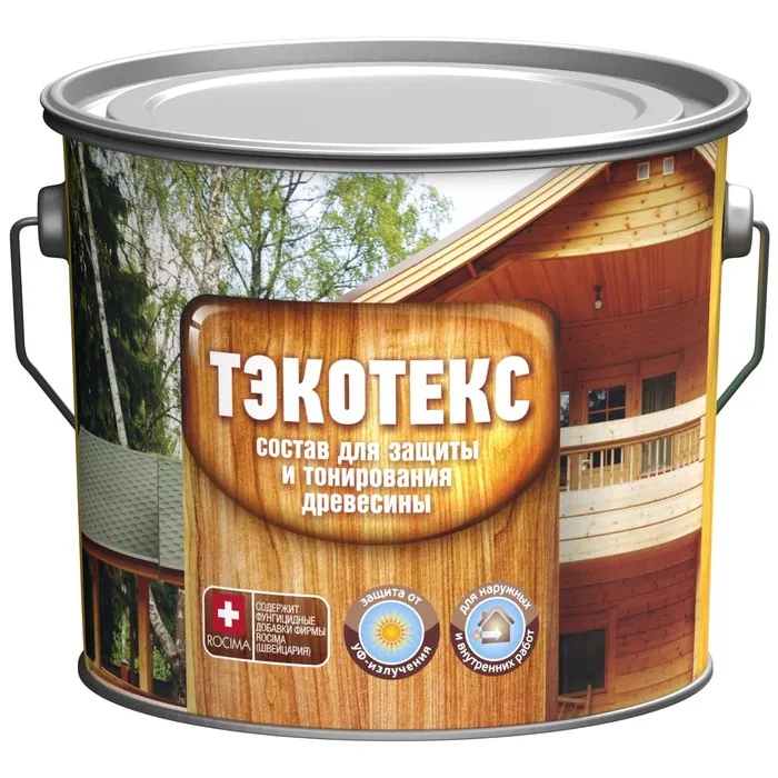 Ярославские Краски Текотекс защитно декоративный состав для внутренних и наружных работ 9 л